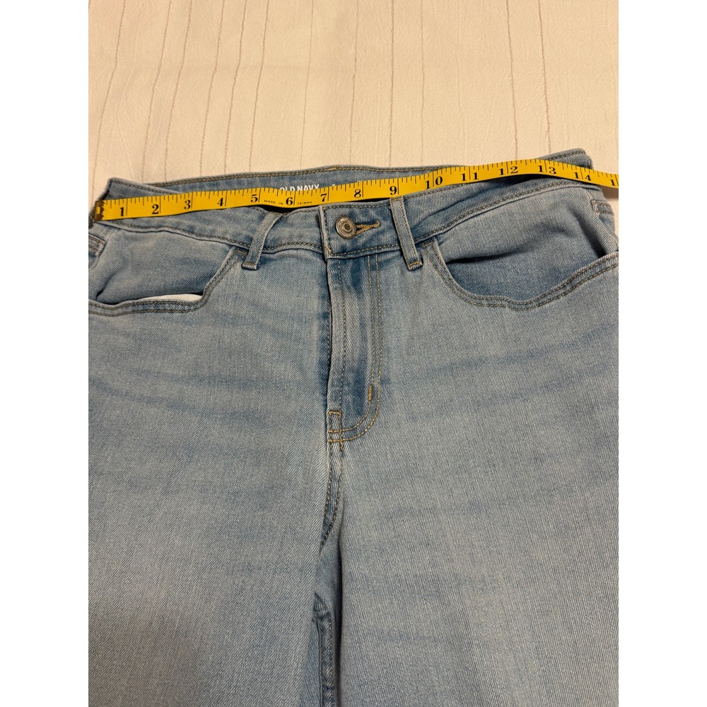 Old Navy Wow Wide Leg Jeans High Rise Light Wash Denim Blue Womens 6 - Picture 4 of 6